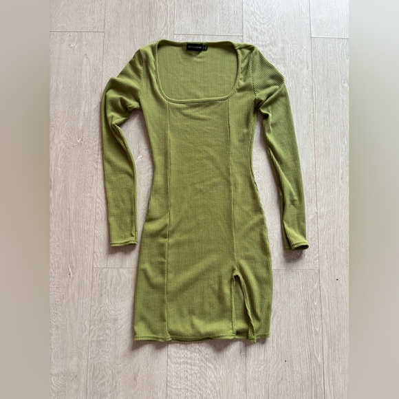 Green Mini Dress - Picture 3 of 4